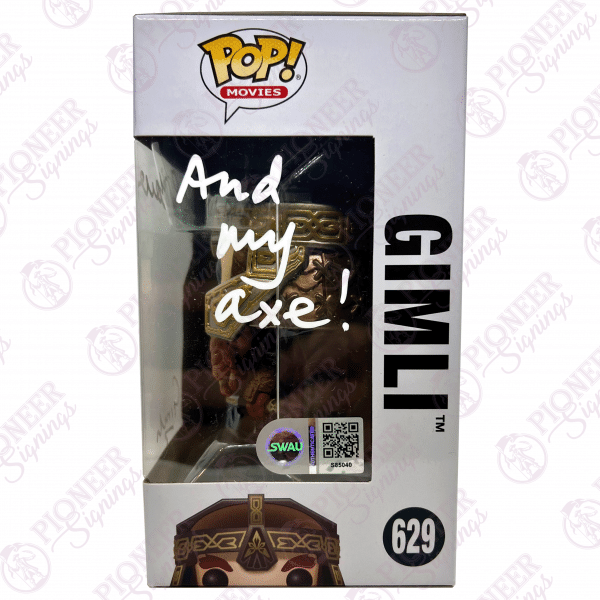 Lord of the Rings Exclusive "Gimli" Funko Pop Signed by John Rhys-Davies - Pioneer Signings