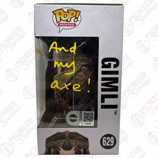 Lord of the Rings Exclusive "Gimli" Funko Pop Signed by John Rhys-Davies - Pioneer Signings
