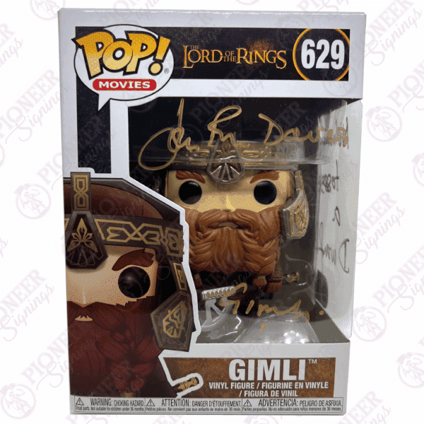Lord of the Rings Exclusive "Gimli" Funko Pop Signed by John Rhys-Davies - Pioneer Signings