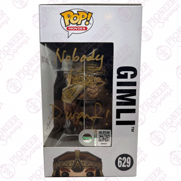 Lord of the Rings Exclusive "Gimli" Funko Pop Signed by John Rhys-Davies - Pioneer Signings