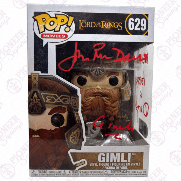 Lord of the Rings Exclusive "Gimli" Funko Pop Signed by John Rhys-Davies - Pioneer Signings