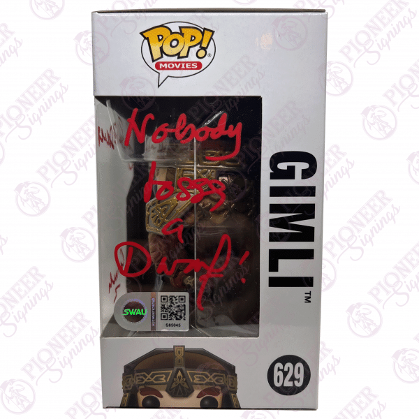 Lord of the Rings Exclusive "Gimli" Funko Pop Signed by John Rhys-Davies - Pioneer Signings