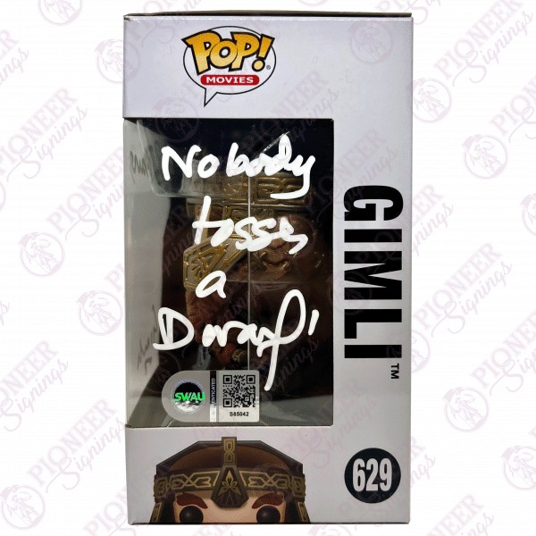 Lord of the Rings Exclusive "Gimli" Funko Pop Signed by John Rhys-Davies - Pioneer Signings