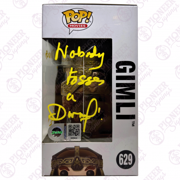Lord of the Rings Exclusive "Gimli" Funko Pop Signed by John Rhys-Davies - Pioneer Signings