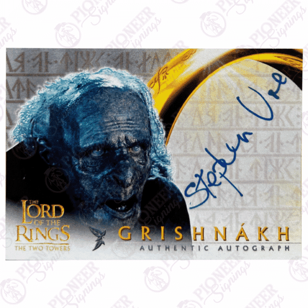 The Lord of the Rings 'Grishnakh' custom Topps inspired trading card signed by Stephen Ure - Pioneer Signings