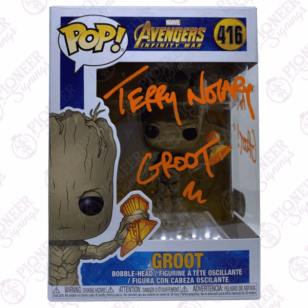 The Avengers: Infinity War Groot 416 Funko Pop! Signed by Terry Notary - Pioneer Signings