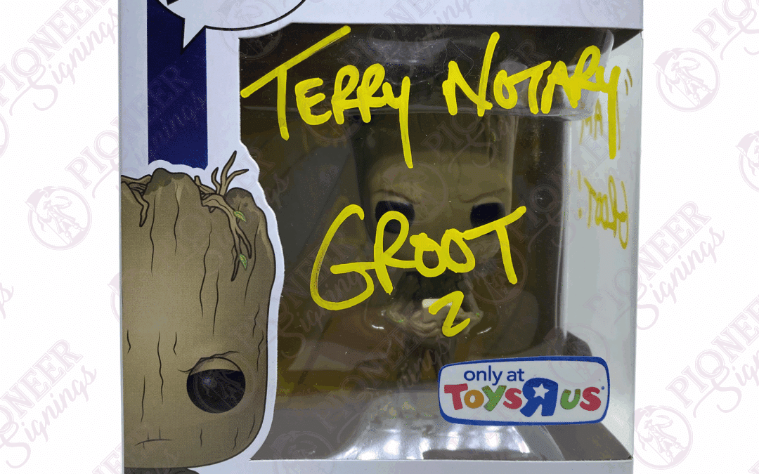The Avengers – Infinity War – Groot – 297 Funko Pop Signed by Terry Notary with Character Name and Quote (CoA)