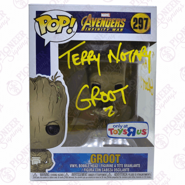 The Avengers: Infinity War Groot 297 Funko Pop! Signed by Terry Notary - Pioneer Signings
