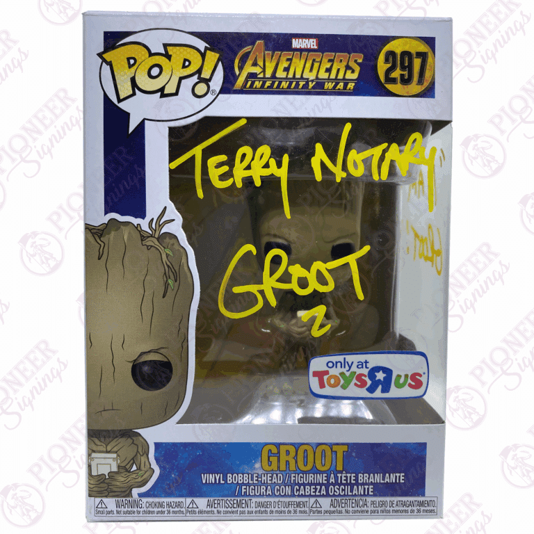 The Avengers: Infinity War Groot 297 Funko Pop! Signed by Terry Notary - Pioneer Signings