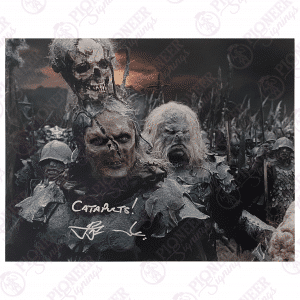 Guritz Orc Commander 11" x 14" Print Signed by Joel Tobeck with Quote - Pioneer Signings
