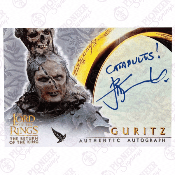 The Lord of the Rings 'Guritz' Custom Trading Card signed by Joel Tobeck with Quote (CoA optional)