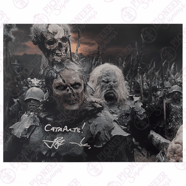 Guritz Orc Commander 11" x 14" Print Signed by Joel Tobeck with Quote - Pioneer Signings