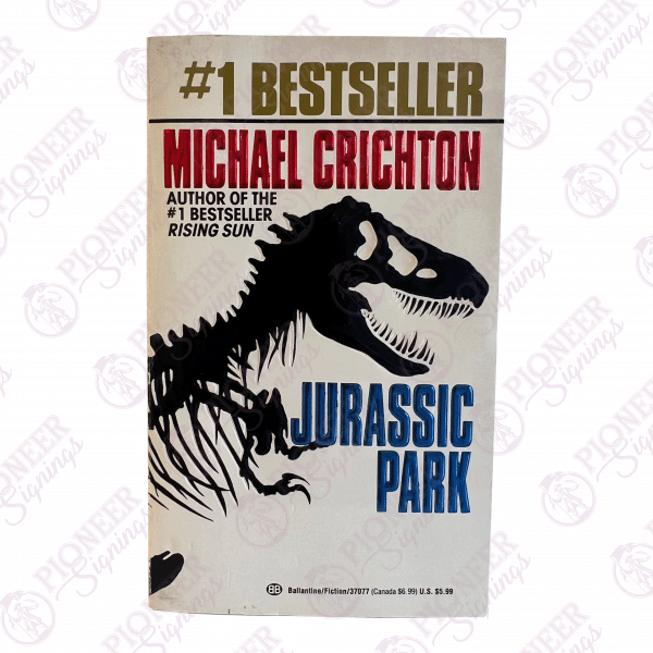 JURASSIC PARK (1993) - Sir Richard Attenborough, Sam Neill and Jeff Goldblum Autographed Paperback Novel - Pioneer Signings