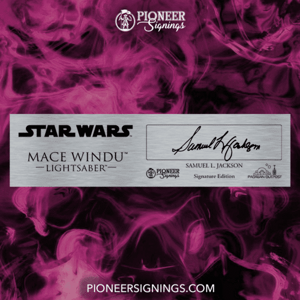 Star Wars: Mace Windu 'Samuel L. Jackson' Signed Lightsaber Plaque