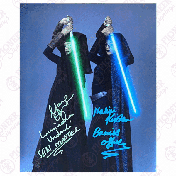 Star Wars - Luminara Unduli & Barriss Offee - 8x10 Print dual signed by Mary Oyaya & Nalini Krishan - Pioneer Signings