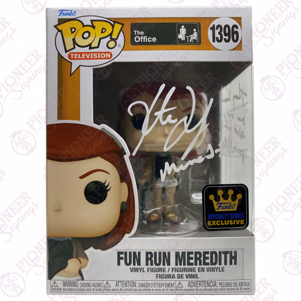 The Office 'Fun Run Meredith' Funko Pop! 1103 Signed by Kate Flannery with Quote - Pioneer Signings
