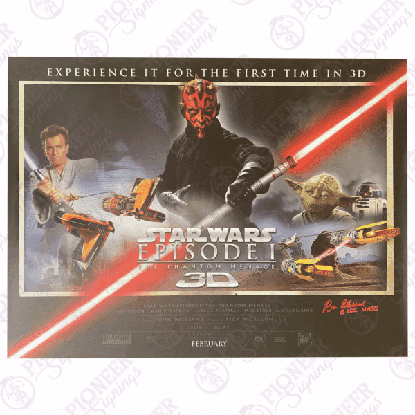 Star Wars Episode I: The Phantom Menace 3D original quad poster signed by Brian Blessed (Boss Nass)