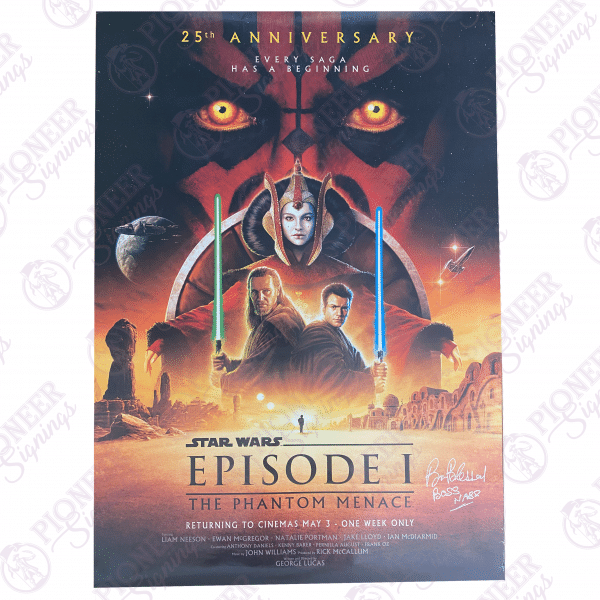 Star Wars Episode I: The Phantom Menace original single sided one sheet poster signed by Brian Blessed (Boss Nass)