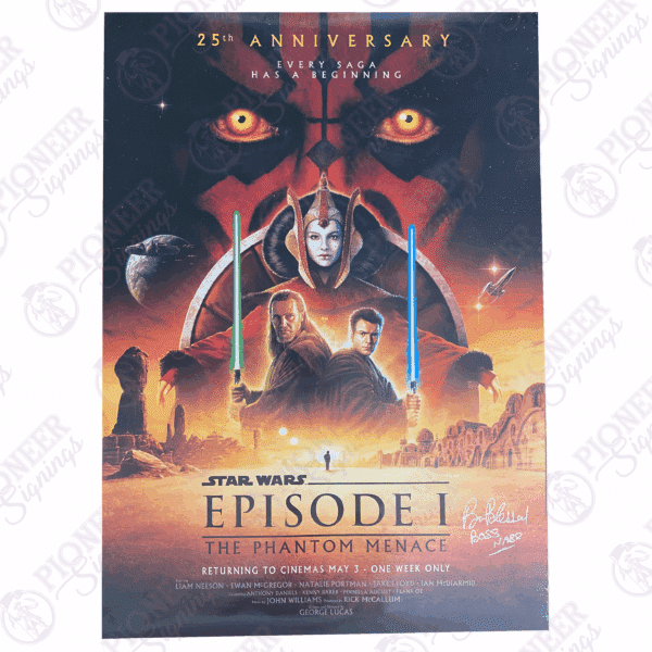 Star Wars Episode I: The Phantom Menace original single sided one sheet poster signed by Brian Blessed (Boss Nass)