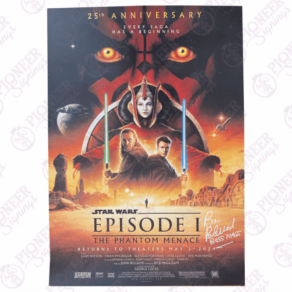Star Wars Episode I: The Phantom Menace original single sided one sheet poster signed by Brian Blessed (Boss Nass)