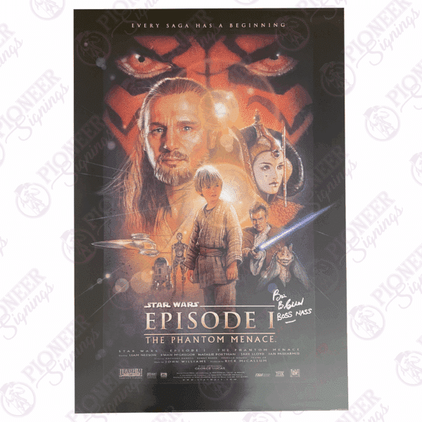 Star Wars Episode I: The Phantom Menace original single sided one sheet poster signed by Brian Blessed (Boss Nass)