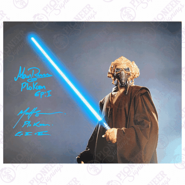 Star Wars - Plo Koon - Dual SIgned 11x14 Print by Alan Ruscoe & Matt Sloan - Pioneer Signings