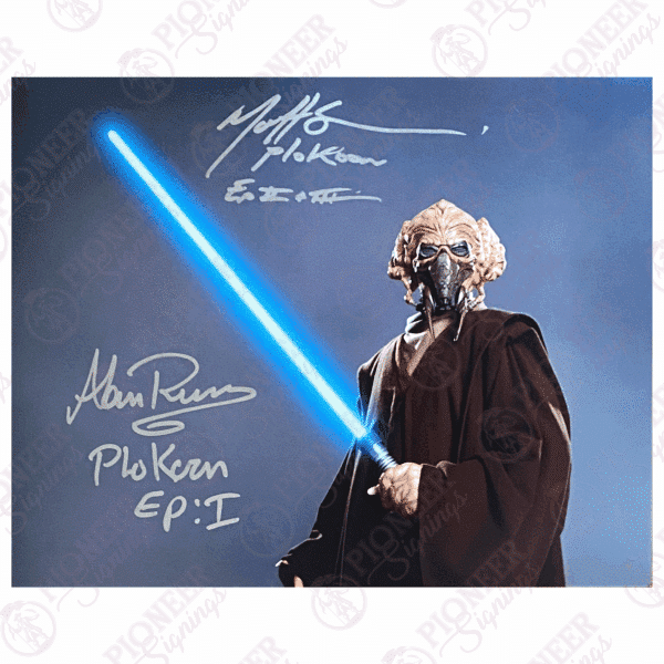Star Wars - Plo Koon - Dual SIgned 8x10 Print by Alan Ruscoe & Matt Sloan - Pioneer Signings