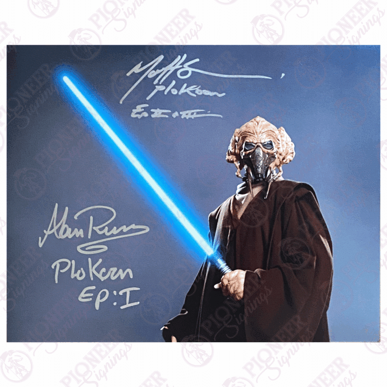 Star Wars - Plo Koon - Dual SIgned 8x10 Print by Alan Ruscoe & Matt Sloan - Pioneer Signings