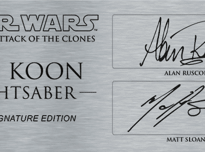 Plo Koon - Dual Signing Plaque MR Style - Pioneer Signings