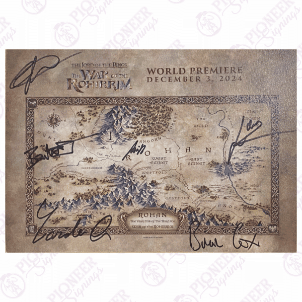 The Lord of the Rings: The War of the Rohirrim 8" x 10" Print Signed by Cast - Brian Cox, Gaia Wise, Luca Pasqualino, Laurence Ubong Williams, Benjamin Wainwright, Yazdan Qafouri,