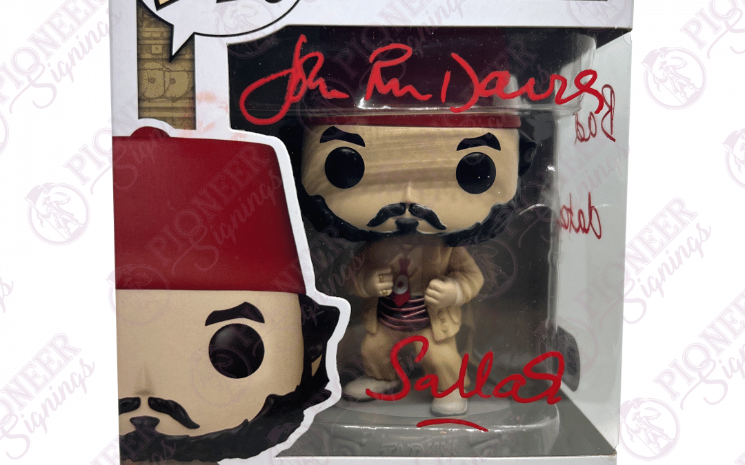 Indiana Jones ‘Sallah’ Funko Pop 1352 – Signed by John Rhys-Davies with Quote +CoA