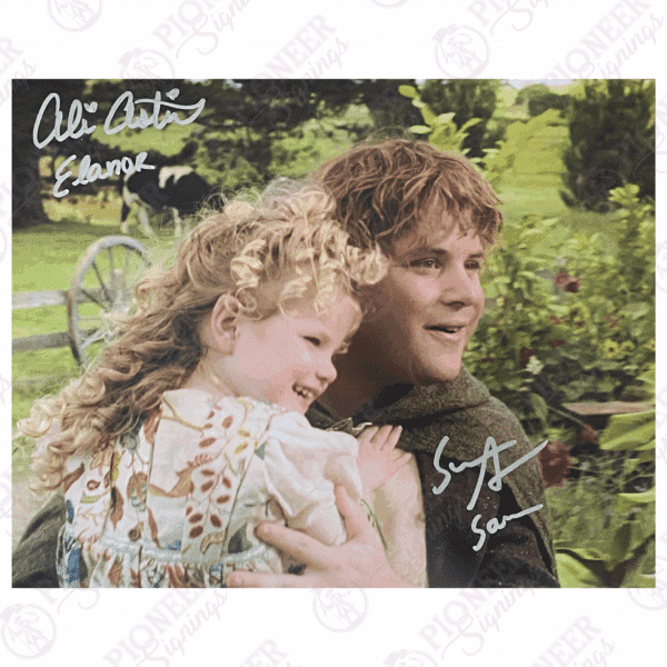 Samwise Gamgee and Elanor - 8x10 Print signed by Sean Astin & Ali Astin- Pioneer Signings