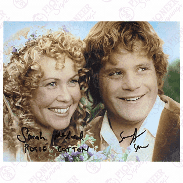 Samwise Gamgee & Rosie Cotton 'Rosie & Sam' 8" x 10" Print Signed by Sean Astin & Sarah McLeod - Pioneer Signings
