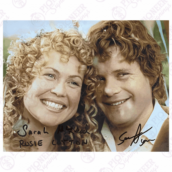 Samwise Gamgee & Rosie Cotton 'Rosie & Sam' 8" x 10" Print Signed by Sean Astin & Sarah McLeod - Pioneer Signings