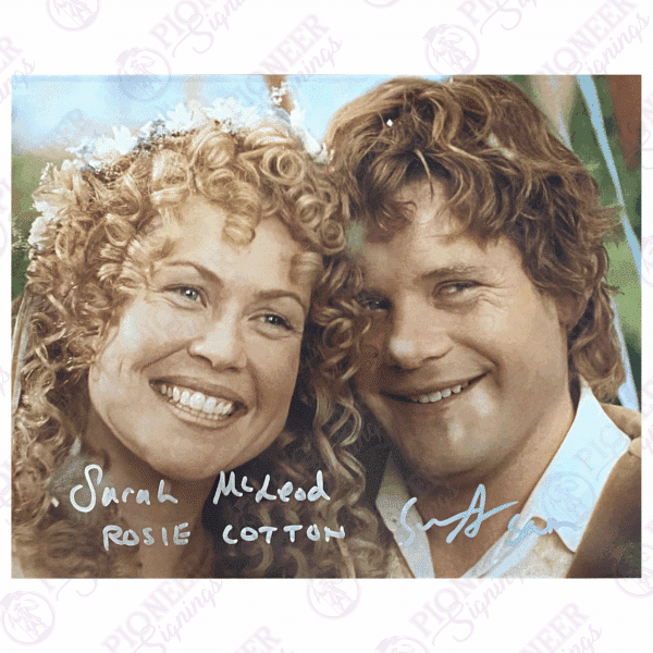 Samwise Gamgee & Rosie Cotton 'Rosie & Sam' 8" x 10" Print Signed by Sean Astin & Sarah McLeod - Pioneer Signings