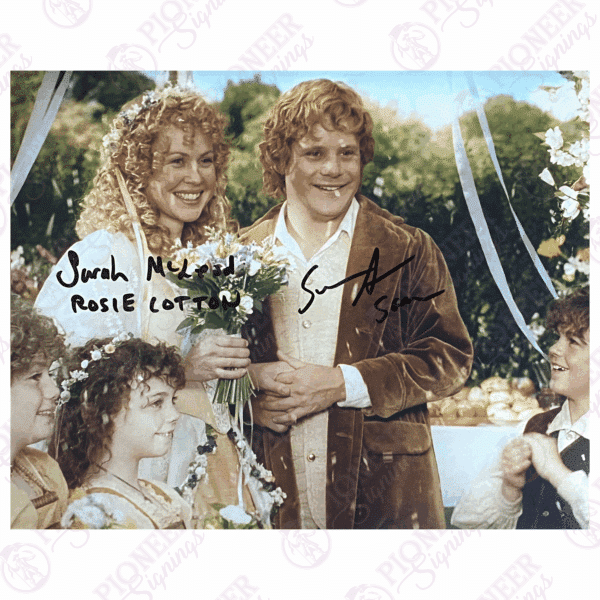 Samwise Gamgee & Rosie Cotton 'Wedding' 8" x 10" Print Signed by Sean Astin & Sarah McLeod - Pioneer Signings