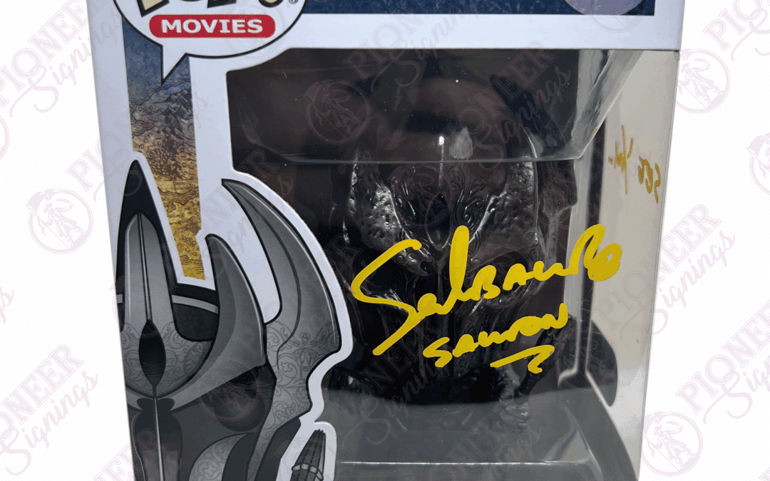 The Lord of the Rings – Sauron – 122 Funko Pop Signed by Sala Baker with Character Name & Quote (CoA)