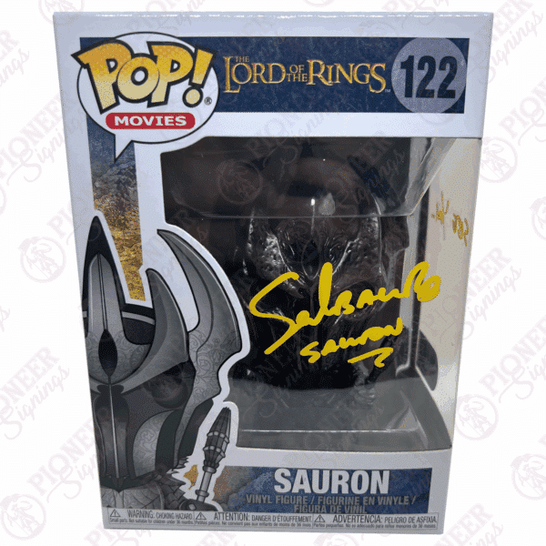 The Lord of the Rings - Sauron - 122 Funko Pop! Signed by Sala Baker - Pioneer Signings