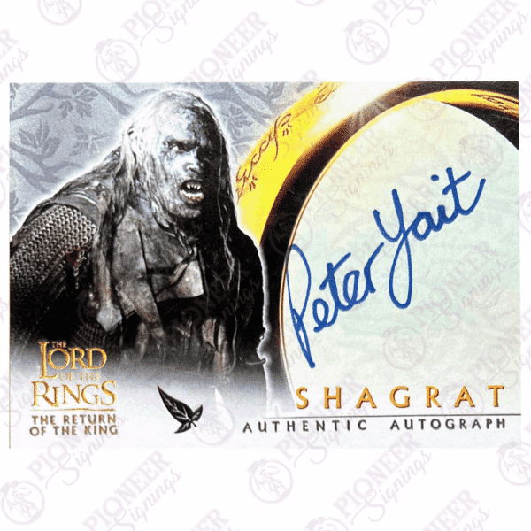 The Lord of the Rings 'Shagrat' Custom Trading Card signed by Peter Tait (CoA optional)