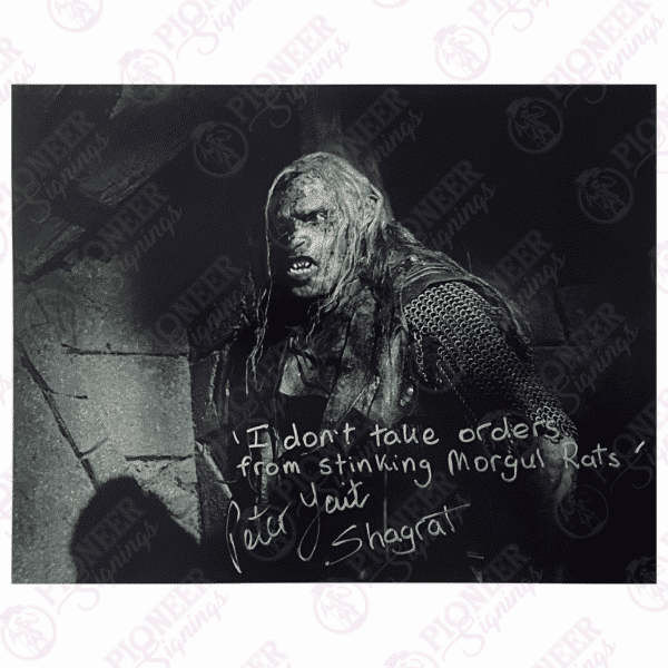 Shagrat 11" x 14" Print Signed by Peter Tait with Quote - Pioneer Signings