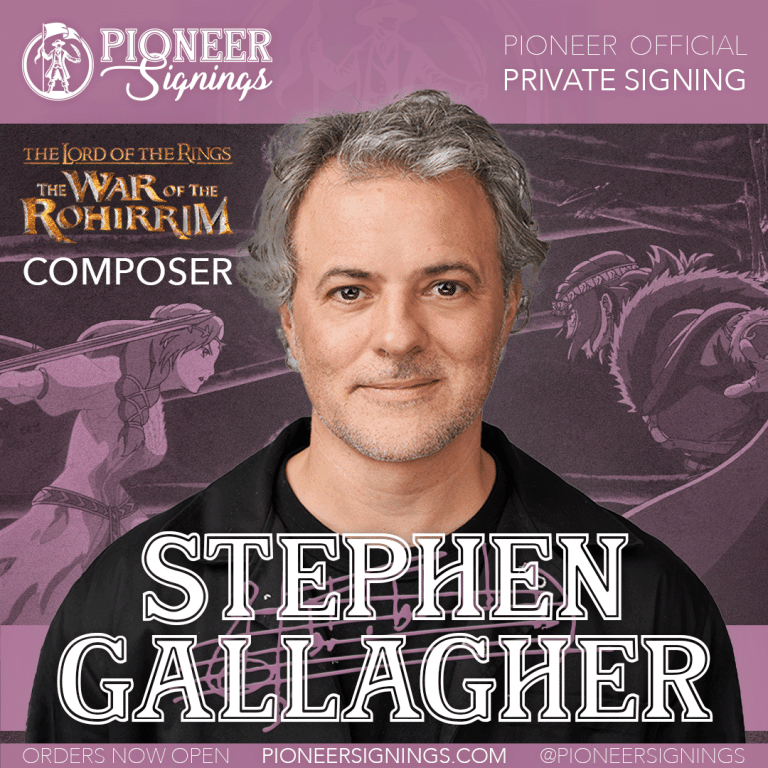 Stephen Gallagher -War of the Rohirrim - Doctor Who - Pioneer Signings