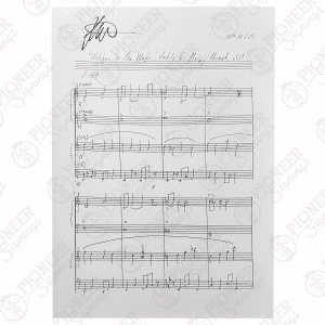 The Lord of the Rings: The War of the Rohirrim 'Watcher in the Water' Original Handwritten A4 Copy Sheet Music signed by Composer Stephen Gallagher - Pioneer Signings