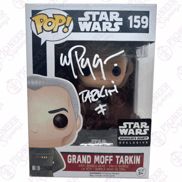 STAR WARS "Grand Moff Tarkin" Funko Pop with Character Name - Autographed by Wayne Pygram - Pioneer Signings