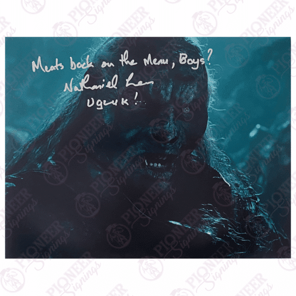 Uglúk 11" x 14" Print Signed by Nathaniel Lees with Quote - Pioneer Signings