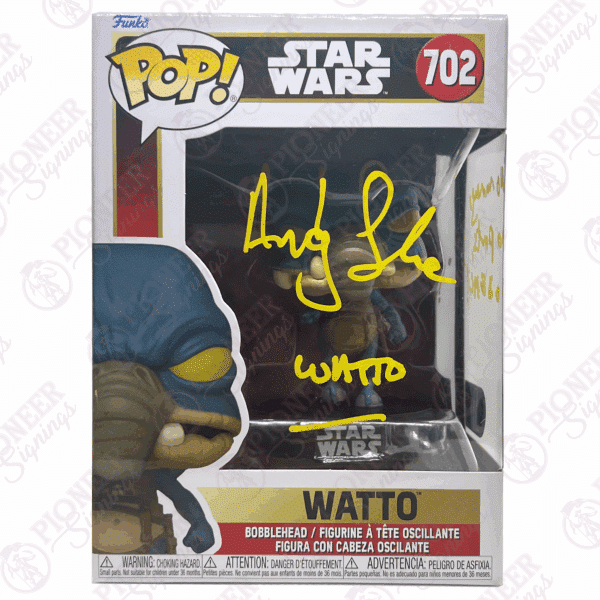 Star Wars 'Watto' Funko Pop signed by Andy Secombe - Pioneer Signings