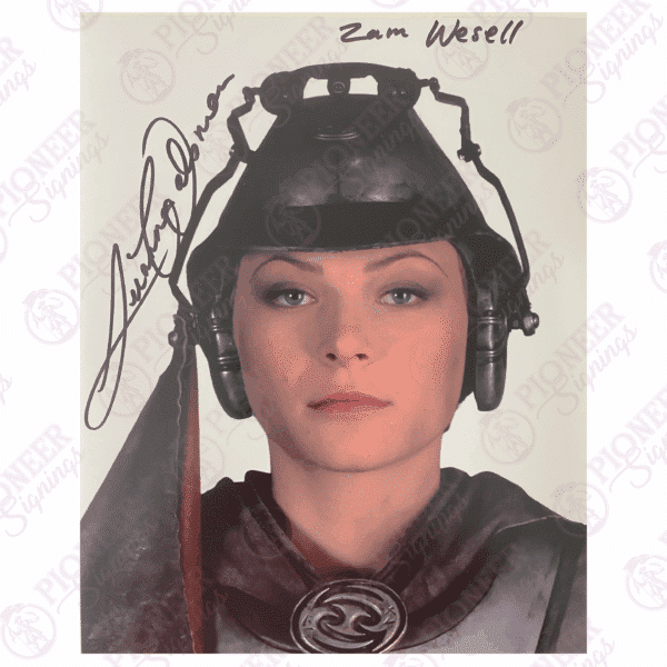 Star Wars: Attack of the Clones Zam Wesell 'Helmet' 8" x 10" Print Signed by Leeanna Walsman - Pioneer Signings
