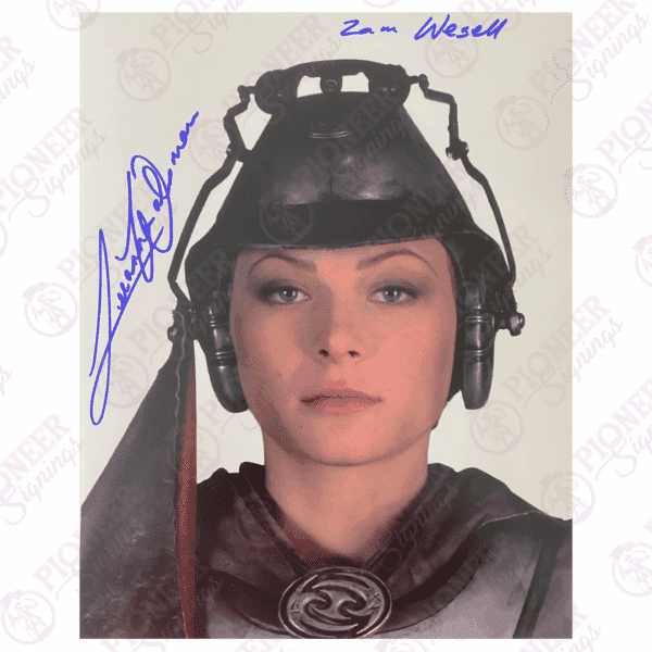 Star Wars: Attack of the Clones Zam Wesell 'Helmet' 8" x 10" Print Signed by Leeanna Walsman - Pioneer Signings