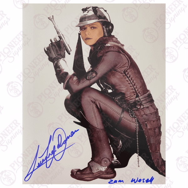 Star Wars: Attack of the Clones Zam Wesell 'Blaster Pistol' 8" x 10" Print Signed by Leeanna Walsman - Pioneer Signings