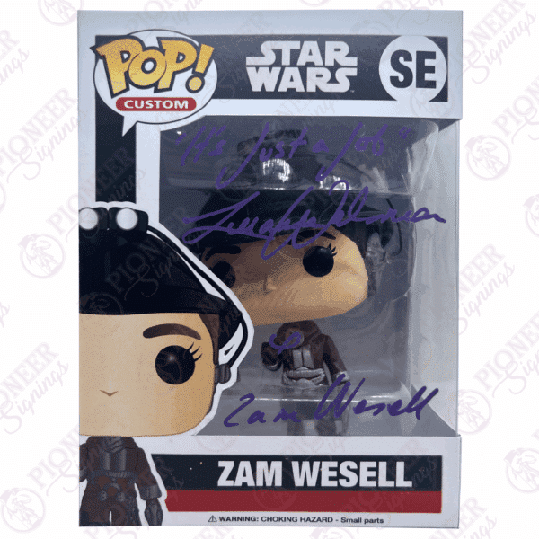 Star Wars "Custom Made" Exclusive "ZAM WESSELL" Funko Pop Signed by Leeanna Walsman with CN & Quote - Pioneer Signings