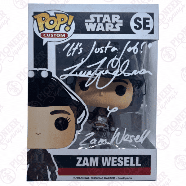 Star Wars "Custom Made" Exclusive "ZAM WESSELL" Funko Pop Signed by Leeanna Walsman with CN - Pioneer Signings